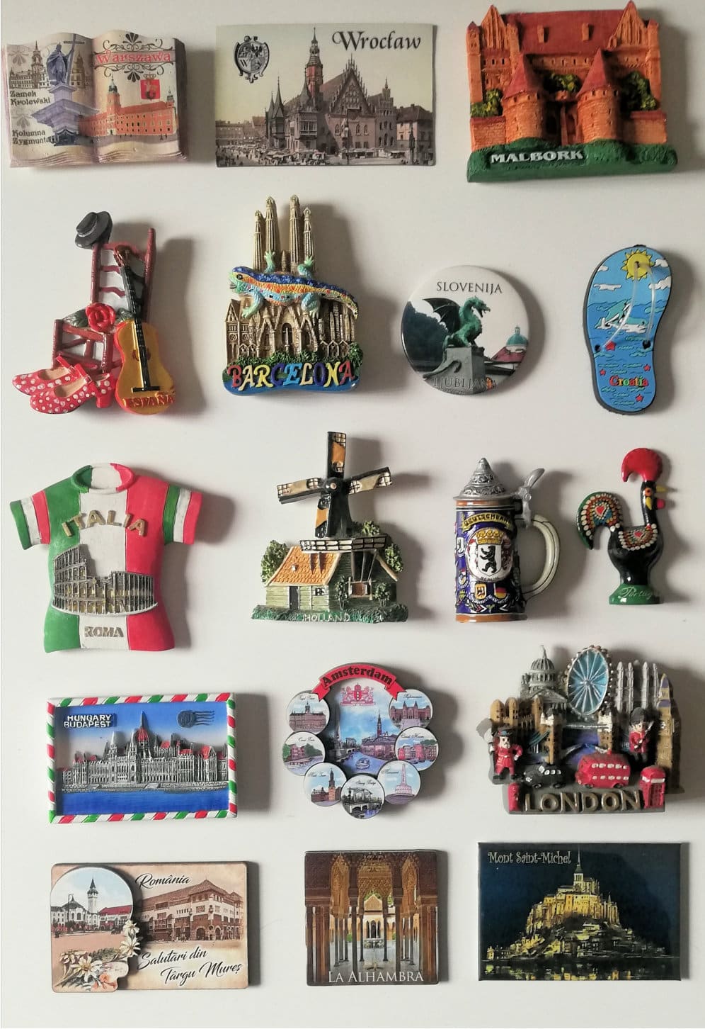 Some of our Europe magnet collection