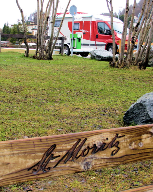 Motorhome in St Moritz, Switzerland